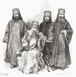 Filaret Drozdov y sus tres hijos, de 
